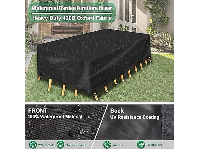 Inmua afdekking voor tuinmeubelen (280 x 204 x 106 - afbeelding 3 van  3