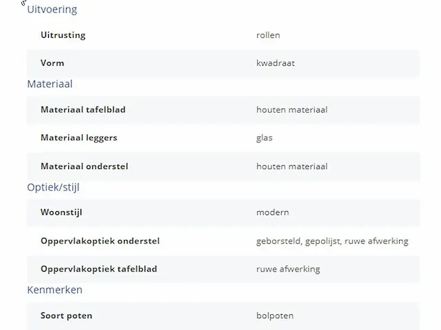 Inosign salontafel, in hout, met wielen, glazen legger - afbeelding 3 van  12