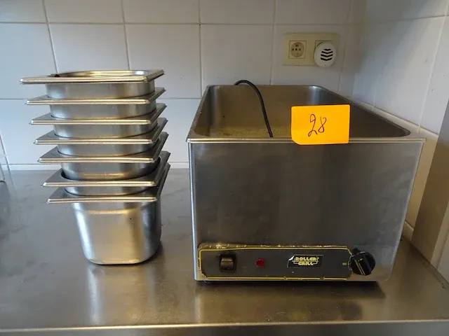Inox bain-marie roller grill - afbeelding 1 van  4