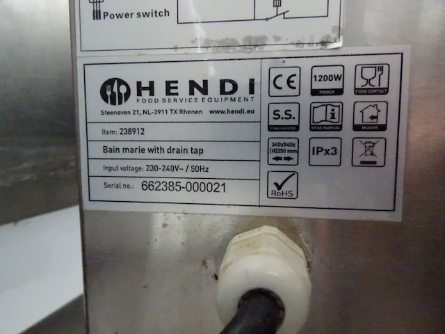 Inox bainmarie hendi - afbeelding 3 van  3