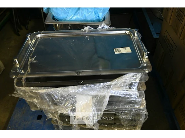 Inox dienplateaus - afbeelding 1 van  3