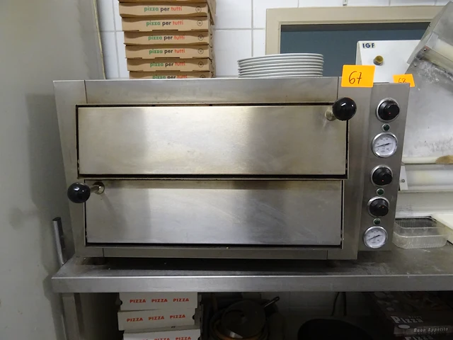 Inox dubbele pizzaoven eamg - afbeelding 1 van  6