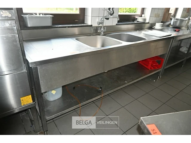 Inox dubbele wasbak - afbeelding 1 van  6