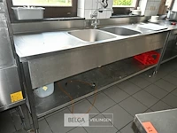 Inox dubbele wasbak - afbeelding 1 van  6