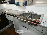 Inox dubbele wasbak