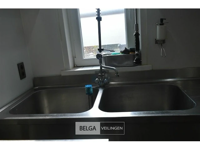 Inox dubbele wasbak - afbeelding 4 van  4