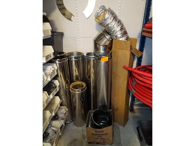 Inox dubbelwandige schouw-onderdelen - afbeelding 1 van  2