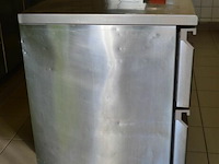 Inox frigo met werktafel 8 lades diamond gold line 220v - afbeelding 1 van  4