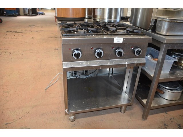 Inox gasfornuis 4 branders unni cooking - afbeelding 2 van  6