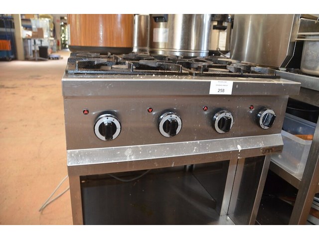 Inox gasfornuis 4 branders unni cooking - afbeelding 5 van  6