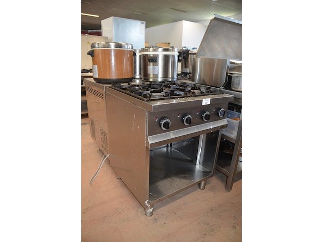 Inox gasfornuis 4 branders unni cooking - afbeelding 3 van  6