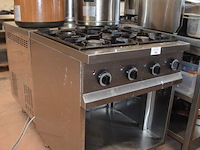 Inox gasfornuis 4 branders unni cooking - afbeelding 3 van  6