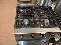 Inox gasfornuis 4 branders unni cooking - afbeelding 4 van  6