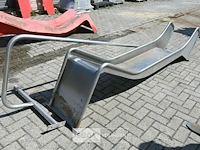 Inox glijbaan + leuning - afbeelding 1 van  6
