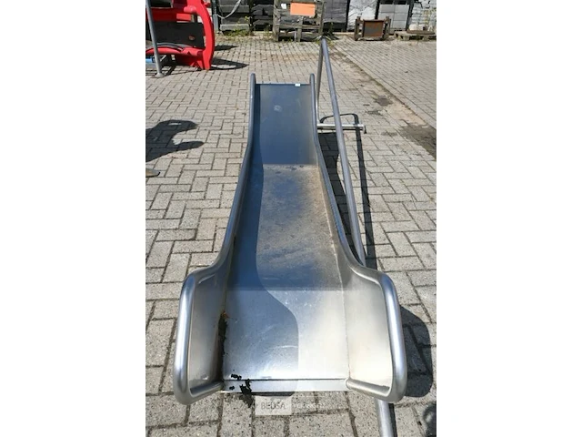 Inox glijbaan + leuning - afbeelding 5 van  6