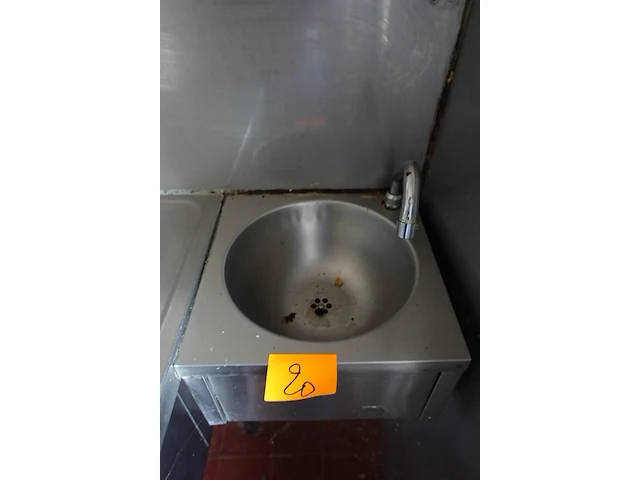 Inox handenwasser vv kniebediening - afbeelding 1 van  2