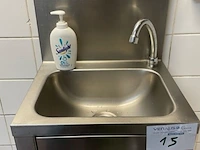 Inox handwastafel met kniebediening - afbeelding 2 van  2