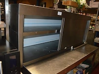 Inox hangkast met 2 schuifdeuren 160x40x60 (34) - afbeelding 4 van  4