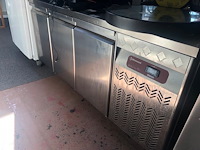 Inox koelwerkbank diamond 3 deuren gastro line plus afm. 1,80m x 0,70m - afbeelding 3 van  3