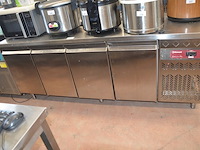 Inox koelwerkbank diamond 4 deuren dt3224-r2 gastro line plus afm. 2,20m x 0,70m - afbeelding 4 van  6