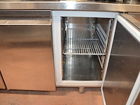 Inox koelwerkbank diamond 4 deuren dt3224-r2 gastro line plus afm. 2,20m x 0,70m - afbeelding 6 van  6