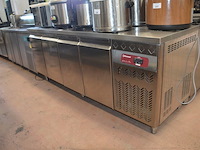 Inox koelwerkbank diamond 4 deuren dt3224-r2 gastro line plus afm. 2,20m x 0,70m - afbeelding 3 van  6