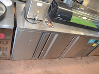 Inox koelwerkbank topcold 3 deuren afm. 1,80m x 0,70m - afbeelding 4 van  6