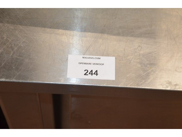 Inox koelwerkbank topcold 3 deuren afm. 1,80m x 0,70m - afbeelding 1 van  6