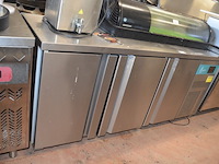 Inox koelwerkbank topcold 3 deuren afm. 1,80m x 0,70m - afbeelding 3 van  6