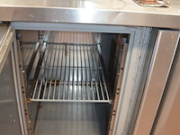 Inox koelwerkbank topcold 3 deuren afm. 1,80m x 0,70m - afbeelding 6 van  6