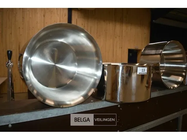 Inox kommen ijsemmers ø40 - h20 - afbeelding 2 van  2