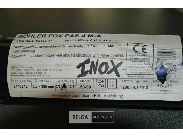 Inox lasbaggetten bohlerfox - afbeelding 2 van  2
