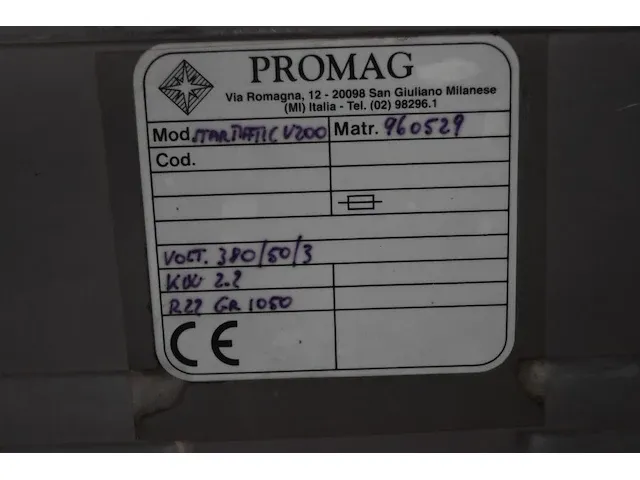 Inox machine promag starmatic - u200 electronic - afbeelding 8 van  8