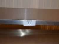 Inox opzet afm. 140 cm, inox opzet afm. 260 cm, onderkast hout met inox blad, rechthoekige tafel afm. 80x260 cm - afbeelding 2 van  9