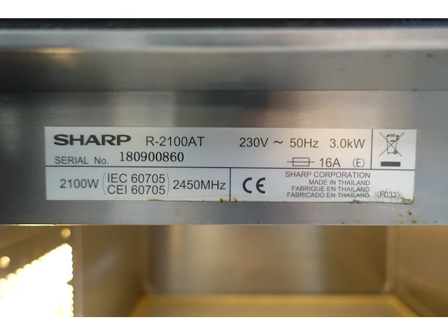Inox programeerbare microgolf sharp - afbeelding 4 van  4