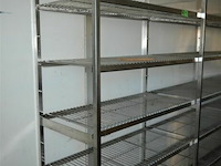 Inox rek merk hupfer 3,90 x 50 b x 1,80h - afbeelding 2 van  4