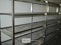 Inox rek merk hupfer 3,90 x 50 b x 1,80h - afbeelding 3 van  4