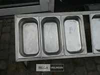 Inox rek/houder voor 11 gastronorm bakken - afbeelding 4 van  6
