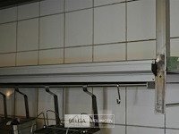 Inox rekje met 4 bakjes +label houder - afbeelding 3 van  4