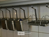 Inox rekje met 4 bakjes +label houder - afbeelding 4 van  4