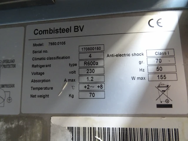 Inox saladekoelkast combisteel - afbeelding 5 van  7