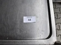 Inox serveerkar 50x90cm op wielen - afbeelding 2 van  4