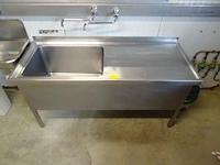 Inox spoelbak + inox handenwasser - afbeelding 2 van  4