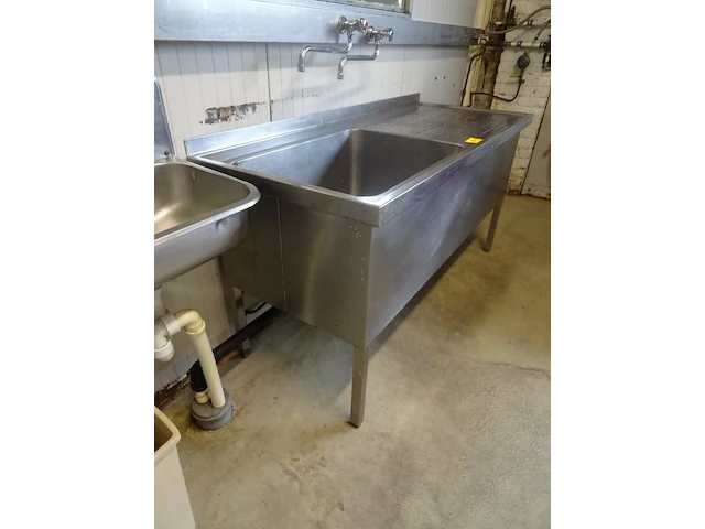 Inox spoelbak + inox handenwasser - afbeelding 4 van  4