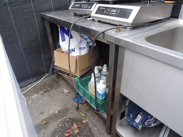 Inox spoelbak + inox werktafel - afbeelding 3 van  5