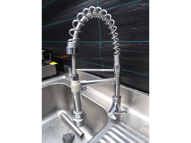 Inox spoelbak + inox werktafel - afbeelding 4 van  5