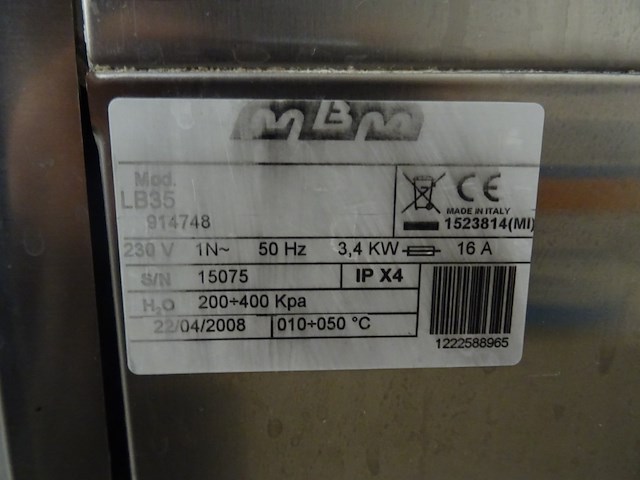 Inox spoelmachine mbm - afbeelding 5 van  5