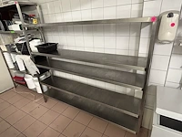 Inox stapelrek 200x34x165cm h (5 legbanken) - afbeelding 1 van  1