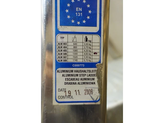 Inox steekwagen + alu trapladder - afbeelding 4 van  4