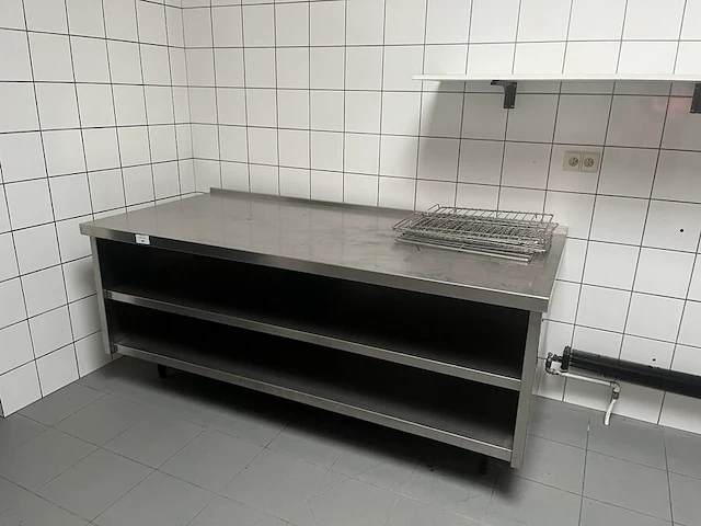 Inox verplaatsbaar werkblad - afbeelding 1 van  3